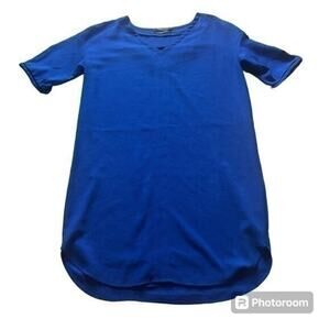 Scotch & Soda Silk Soirée Royal blue flowy dress